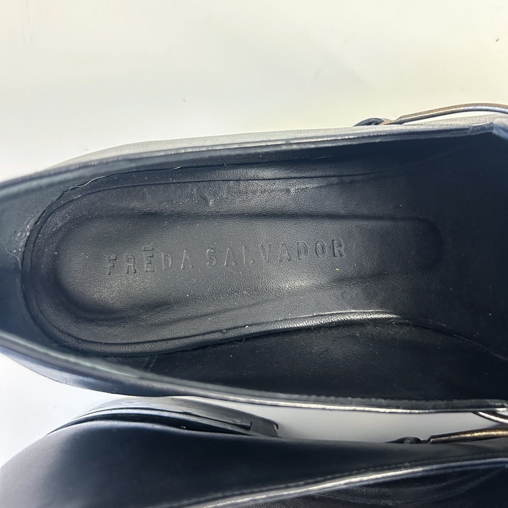 Freda Salvador Midnight Leather Loafers - Picture 8 of 9